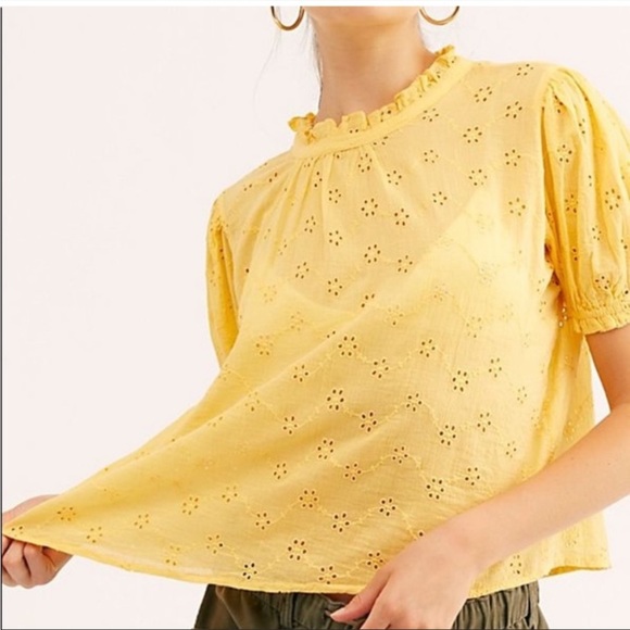 Free People Eyelet Lace Top - Small - Picture 2 of 6